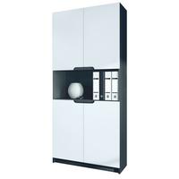 BÜROSCHRANK Logan Fronten in Weiß matt - Weiß, Holzwerkstoff (82/184/37cm) - Vladon