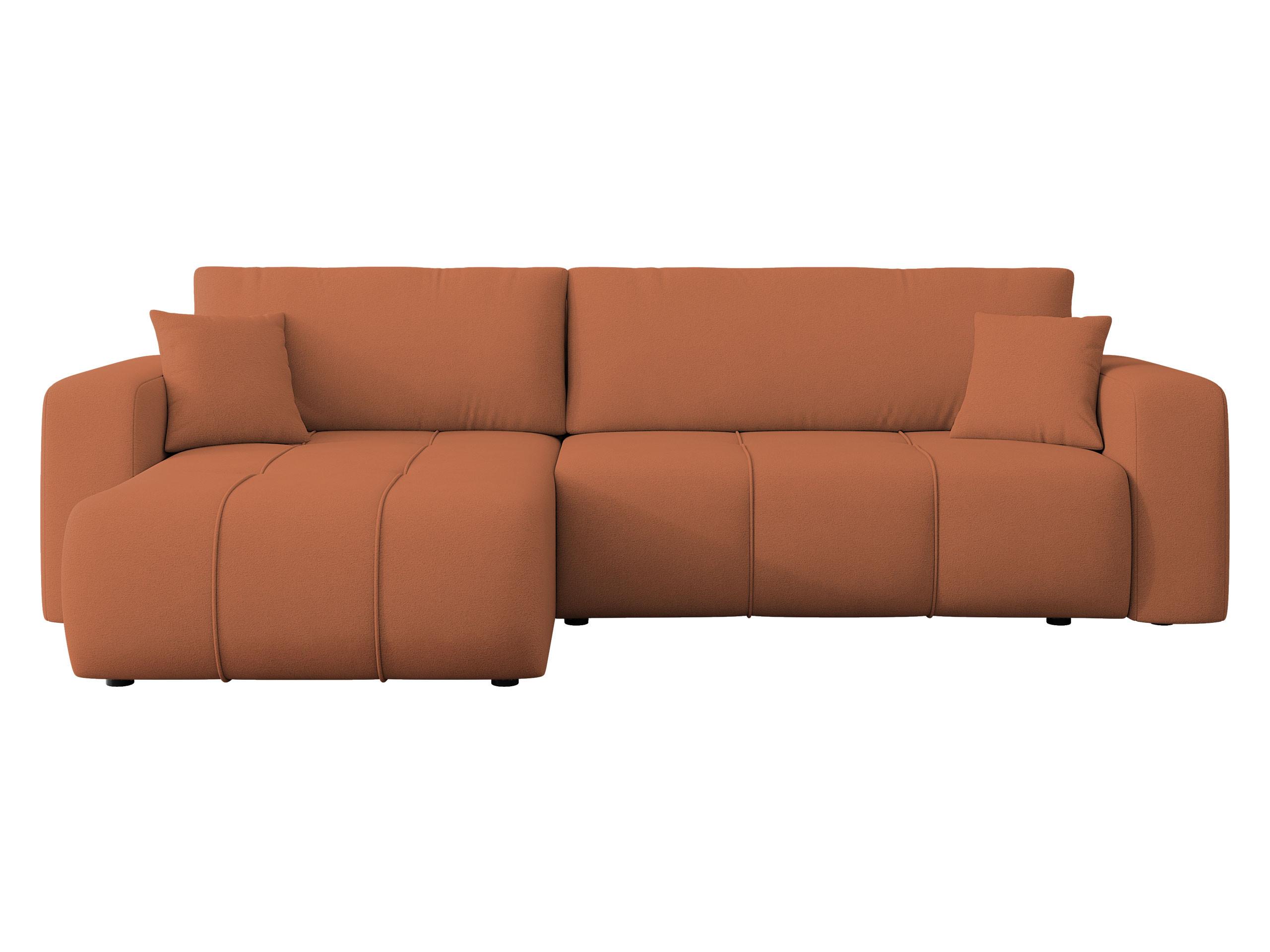 ECKSOFA Furyn Maxi - Schwarz/Orange, Holz/Kunststoff (274/145cm) - MIRJAN24