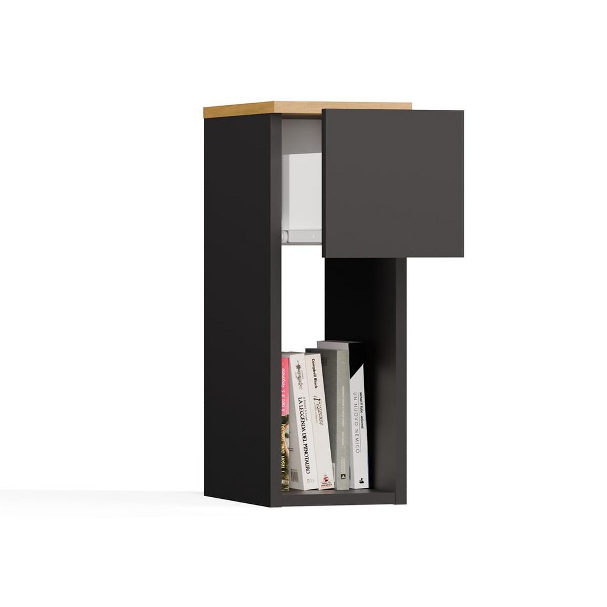 NACHTTISCH Anthrazit, Artisan 20/55/30 - Anthrazit, Holzwerkstoff (20/55/30cm) - RAUMHIRSCH FURNITURE