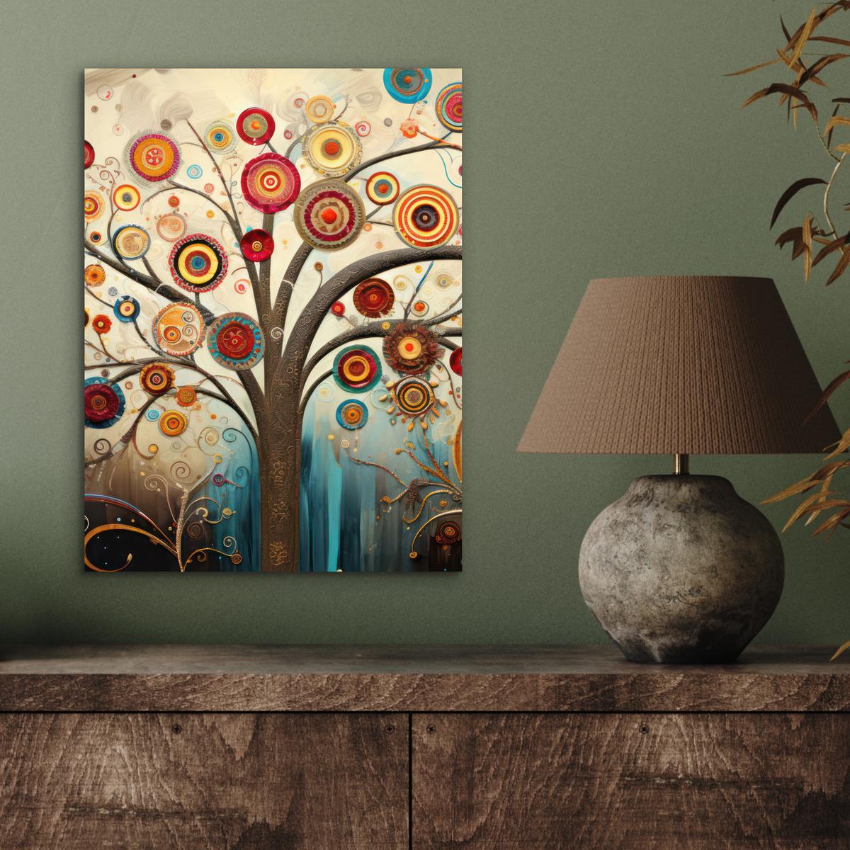 METALLBILD Baum - Baum des Lebens - Farbe 30x40 cm - Braun, Metall (30/40cm) - MuchoWow
