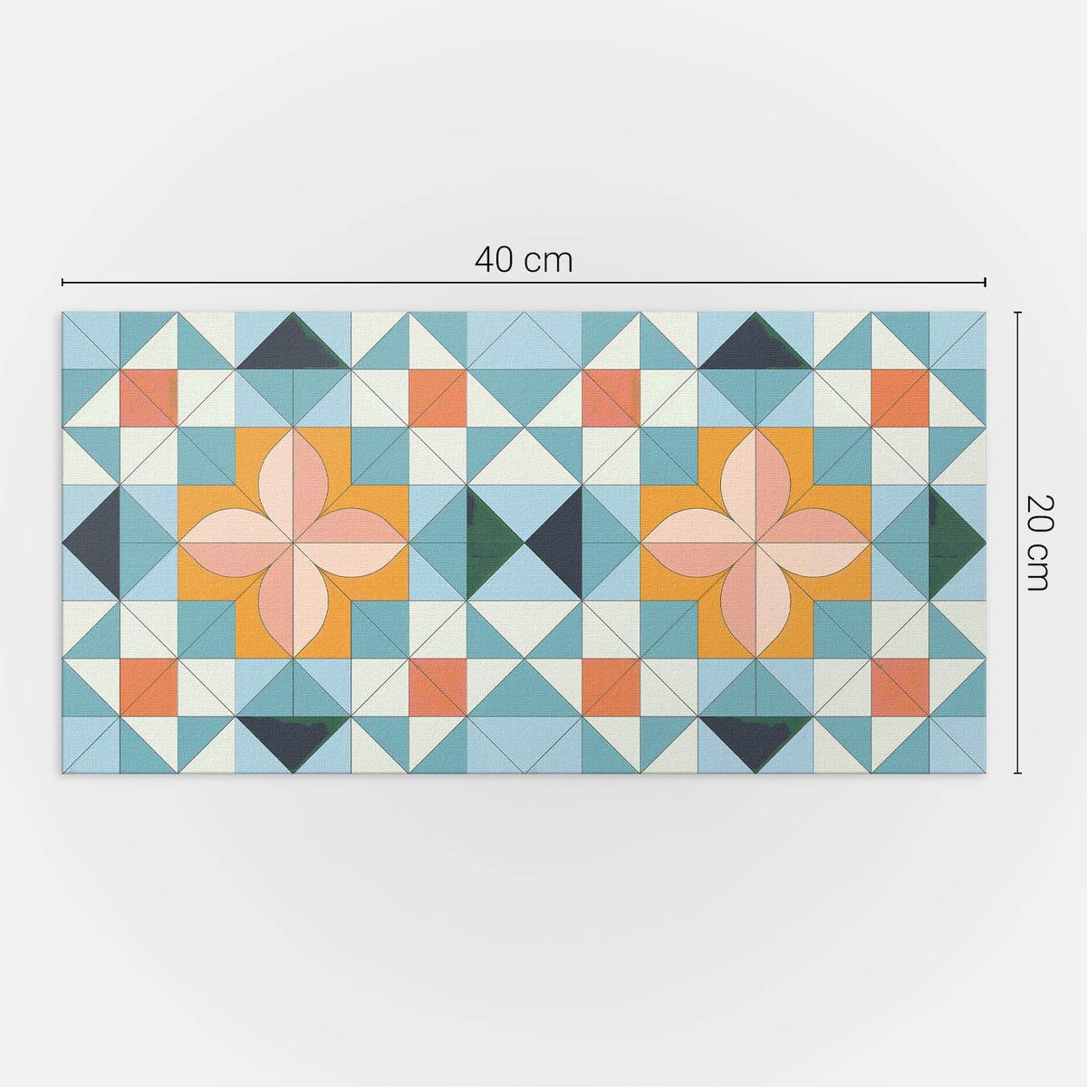 WANDPANEEL 10x 40x20 cm selbstklebend Fiorenza - Orange, Kunststoff (20/1.6/40cm) - Wallfluent