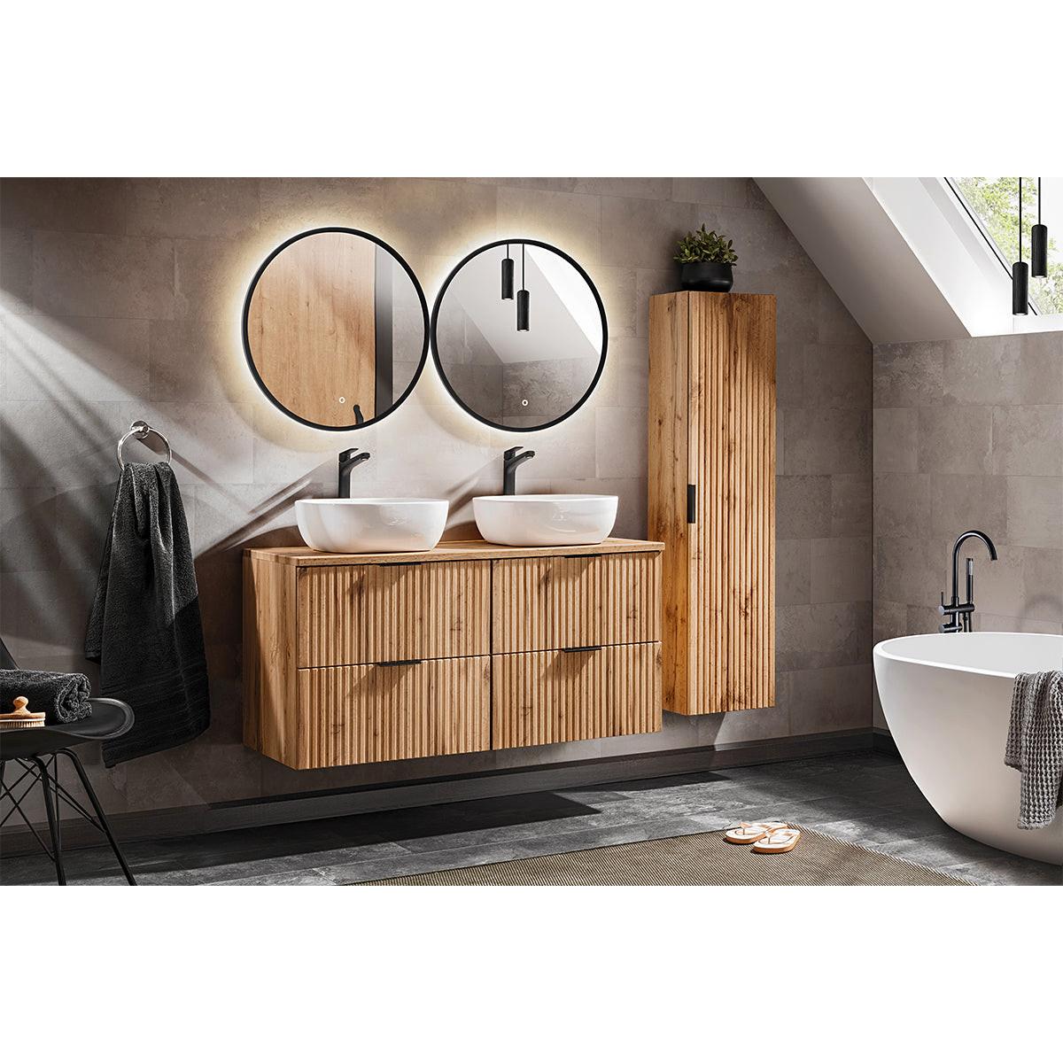 HOCHSCHRANK Adriel Holz - Braun, Holzwerkstoff (35/140/25cm) - Petits-meubles