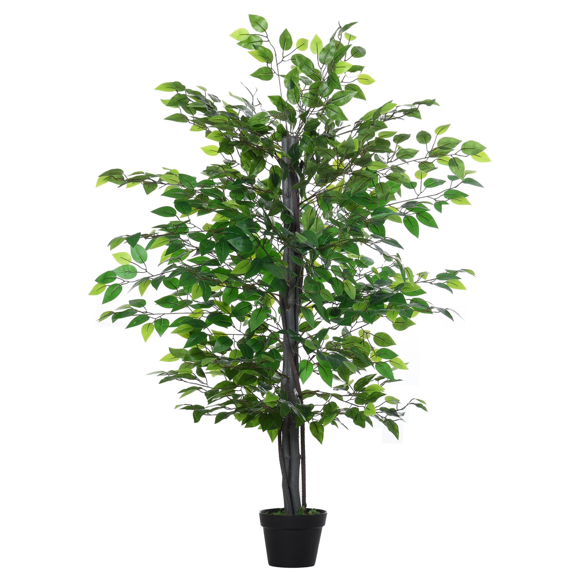 KÜNSTLICHE Pflanzen, PE, PP, Zement Grün - Grün, Kunststoff (145cm) - Outsunny