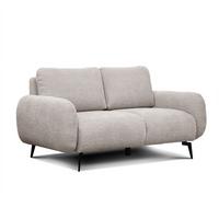 SOFA FEBE 2-Sitzer, ecru - Champagner/Schwarz, Holz/Textil (160/82/96cm) - Wozimo