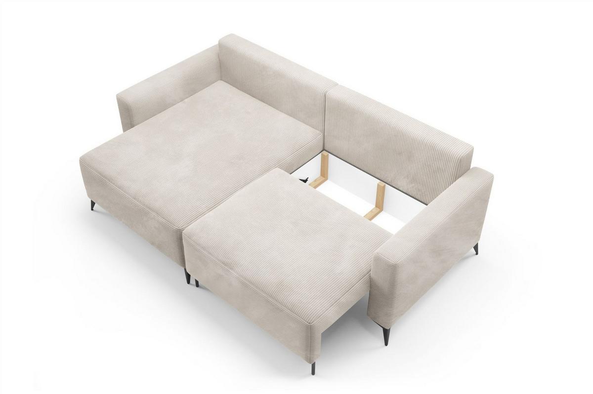 ECKSOFA Silves Mit Schlaffunktion - Gelb, Holzwerkstoff/Textil (239/148cm) - Fun Möbel