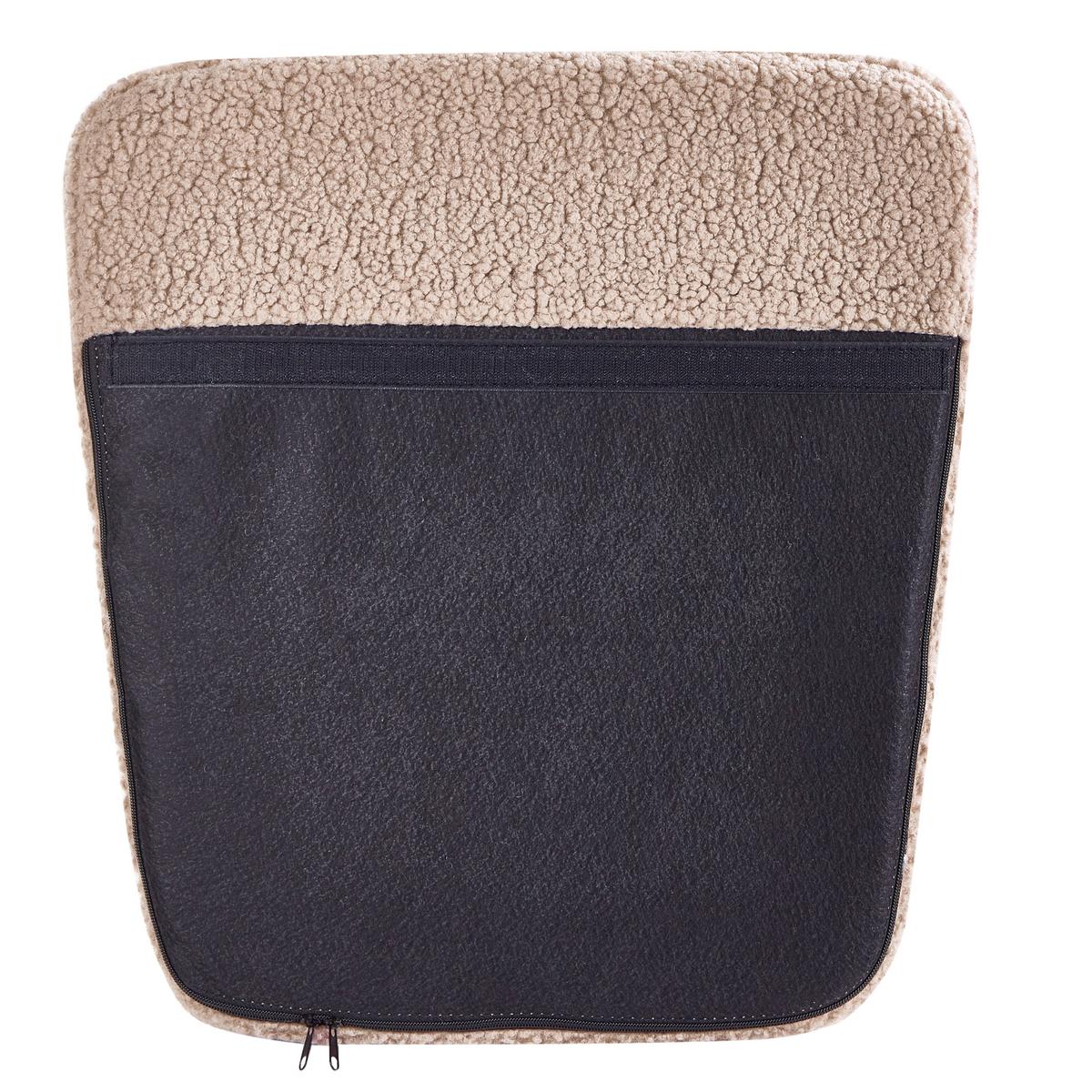 SCHAUKELSESSEL Bouclé Beige Luoma - Beige/Schwarz, Textil (69/106/97cm) - Beliani