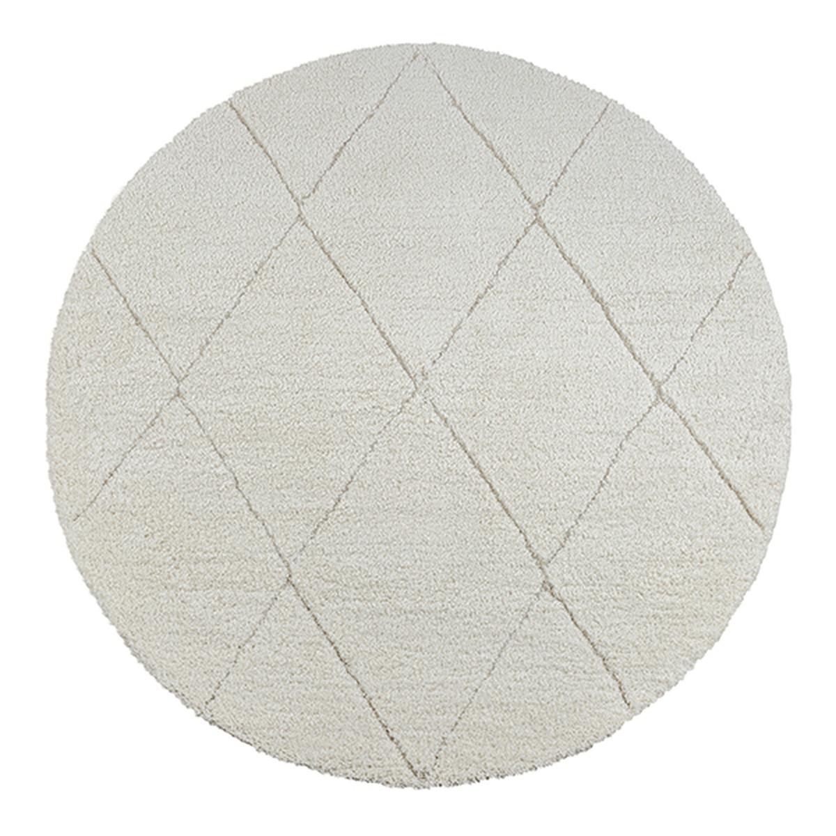 RUNDTEPPICH Berber ATRIO Polypropylen Creme 160 x 160 cm - Beige, Textil (160/160cm) - KADIMA DESIGN