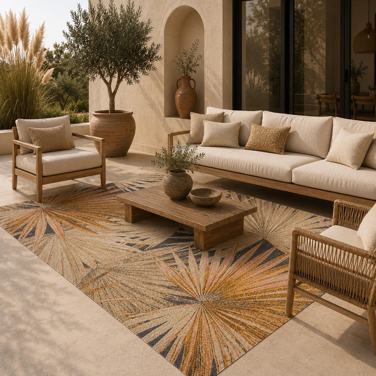 IN- & OUTDOOR TEPPICH MALIBU - Beige, Textil (200/285cm) - Pergamon