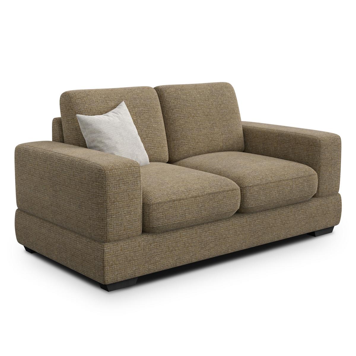 SOFA OTTO 2-Sitzer, taupe - Taupe/Schwarz, Holz/Textil (171/89/98cm) - Wozimo