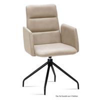 ARMLEHNSTUHL drehbar (6er-Set) Domona 52x92x60 Schwarz/Natur - Schwarz/Naturfarben, Kunststoff (60/92/52cm) - 58aufmkessel