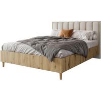 POLSTERBETT Stella 166/211/108 mit 2 Nachttischen beige - Beige/Eiche Artisan, Holzwerkstoff/Textil (160/200cm) - Beautysofa