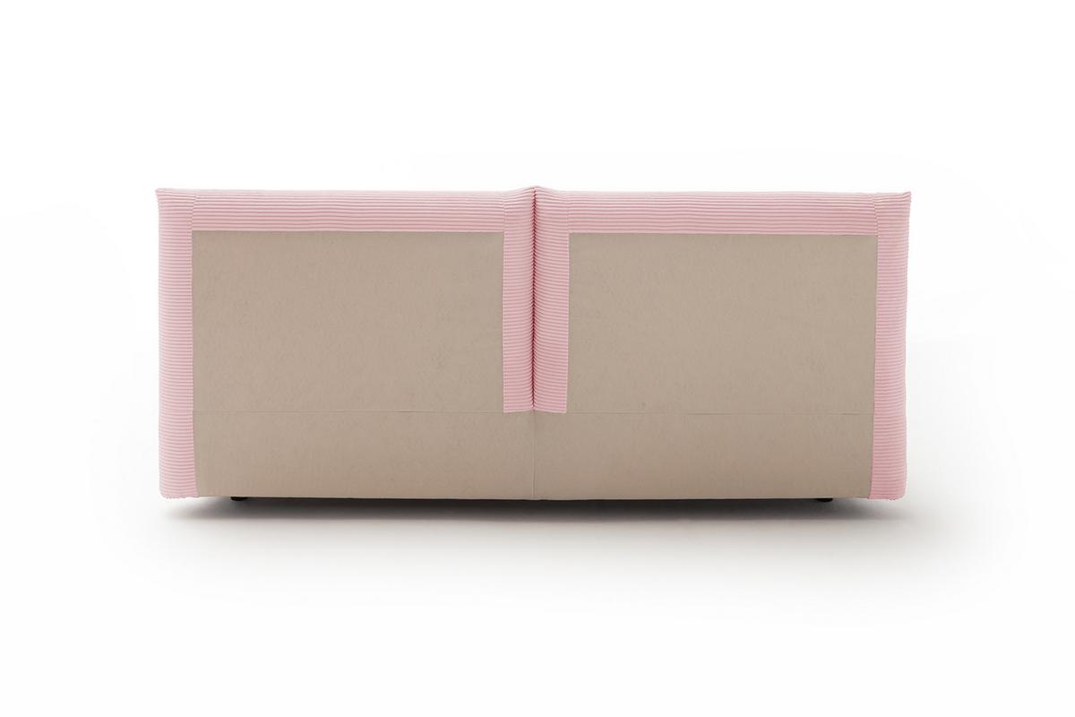 POLSTERBETT HENRY Pink Cord - Rosa, Textil (160/200cm) - KAWOLA