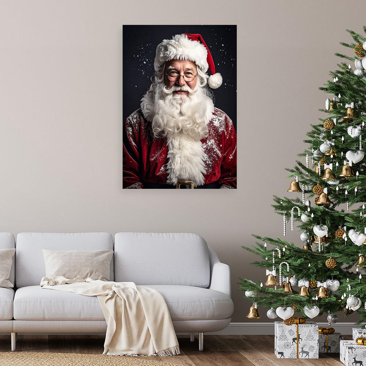 LEINWANDBILD Weihnachten 60x90cm - Rot, Textil (60/90cm) - Feeby