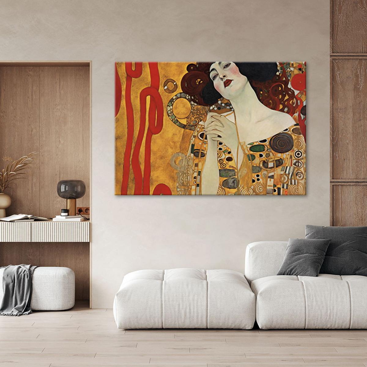 KUNSTDRUCK Gold 100/70 cm - Goldfarben, Textil (100/70cm) - KUNSTLOFT
