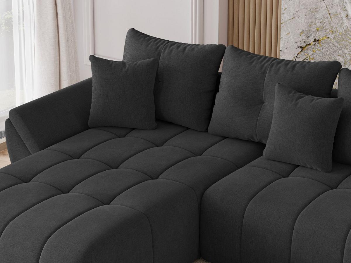 ECKSOFA Decor U Anthrazit - Anthrazit, Holz/Textil (381/192cm) - Graingold