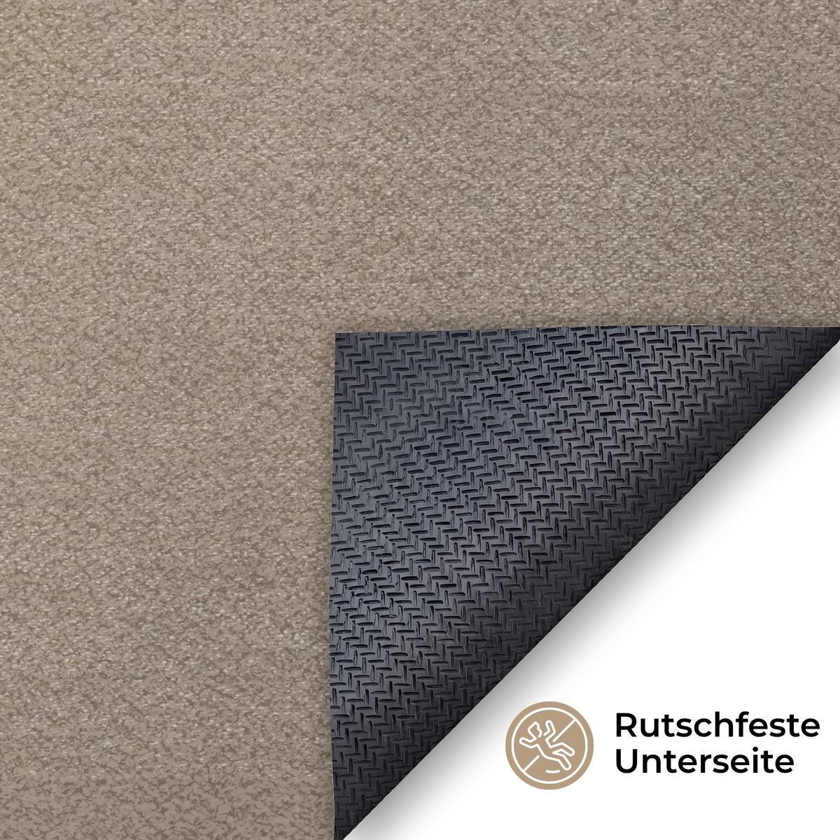 FUSSMATTE Glatte Oberflächen - Harmonisch - Wellenförmig Schmutzfangmatte 150x90 cm - Beige, Kunststoff (150/0.4cm) - MuchoWow