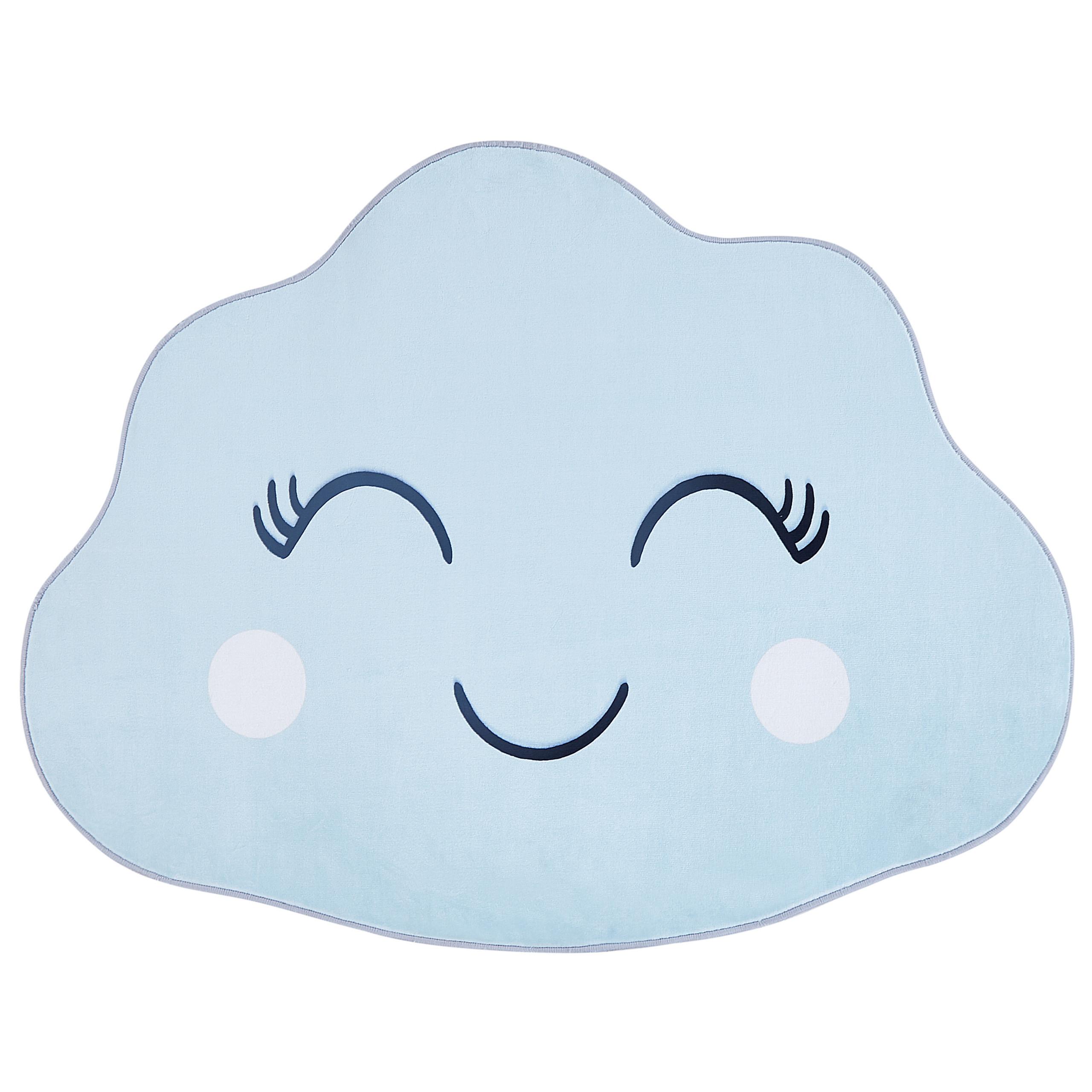 KINDERTEPPICH-CUMULUS 120/90 cm - Blau, Kunststoff (90/120cm) - Beliani