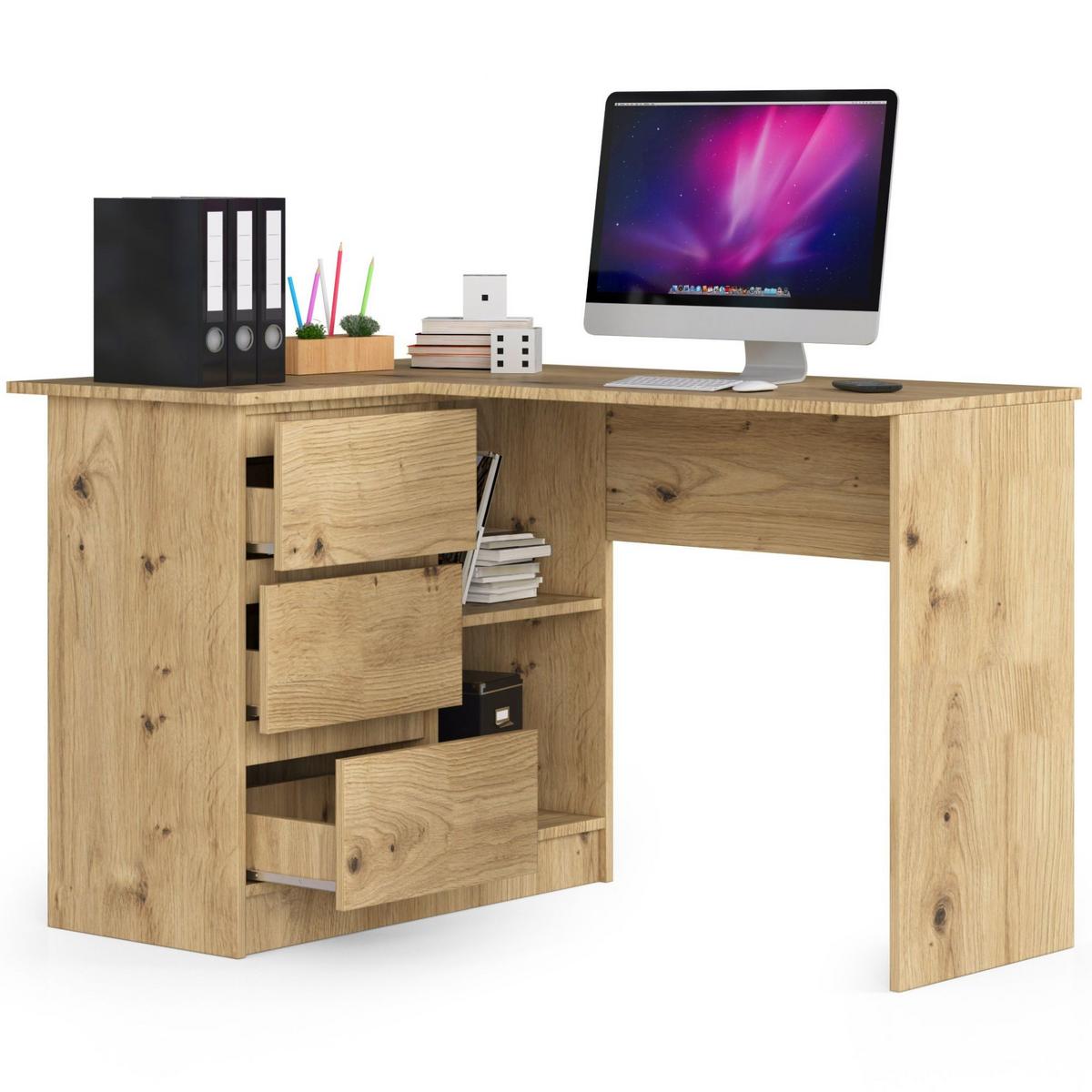 SCHREIBTISCH Eiche Artisan 77/124/85 - Eiche Artisan, Holzwerkstoff (124/85/77cm) - RAUMHIRSCH FURNITURE