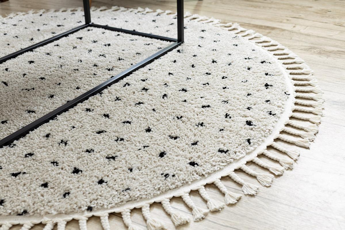 TEPPICH Berber 120 cm - Creme, Textil (120/120cm) - rugsX