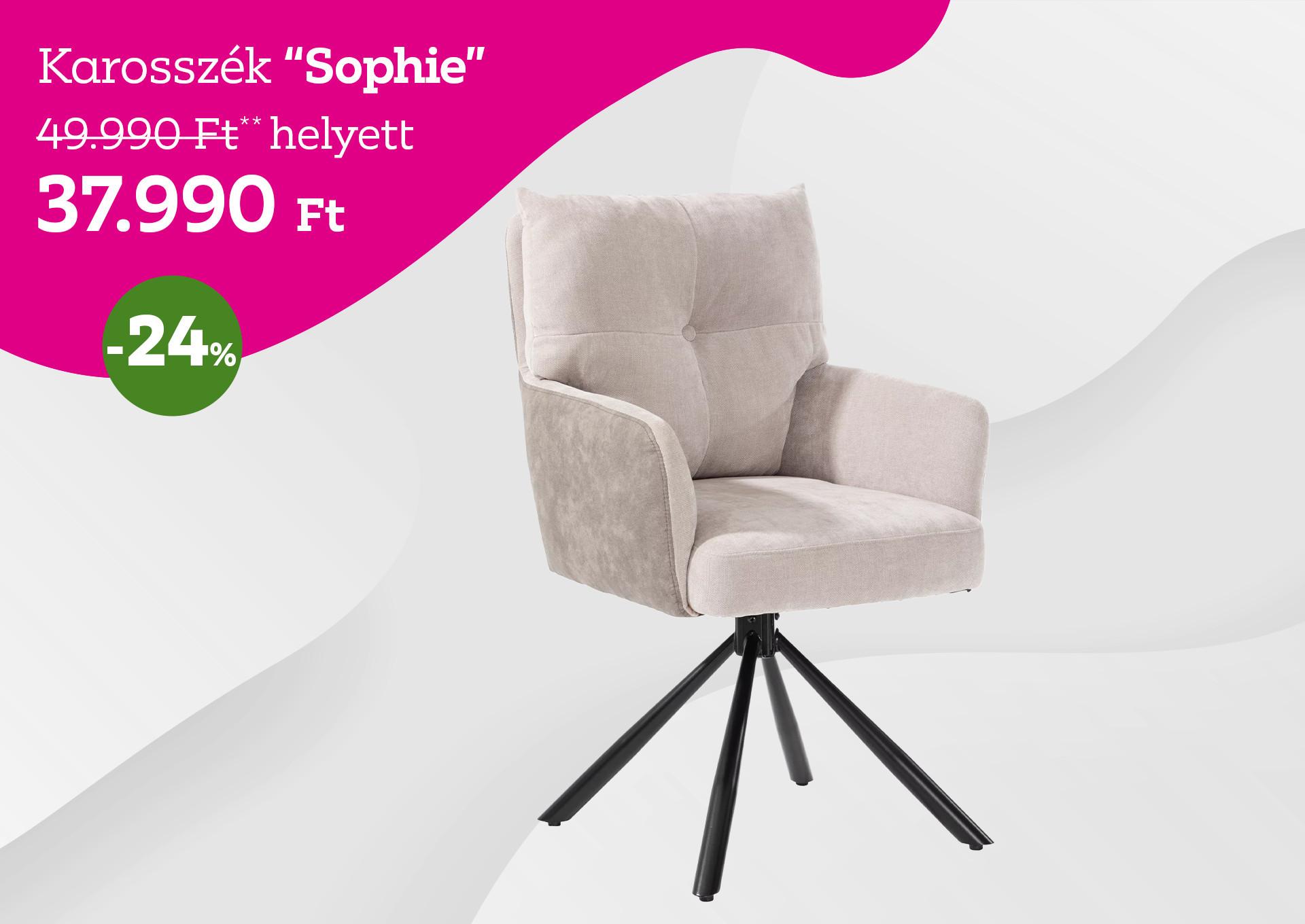 Karosszék Sophie 49990 Forint helyett 37990 Forint kedvezmény mértéke 24%