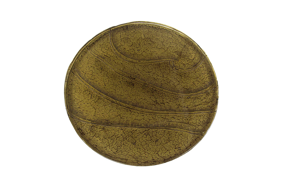 BEISTELLTISCH MOKKA Gold Glas - Goldfarben, Glas/Metall (40/40/60cm) - KAWOLA
