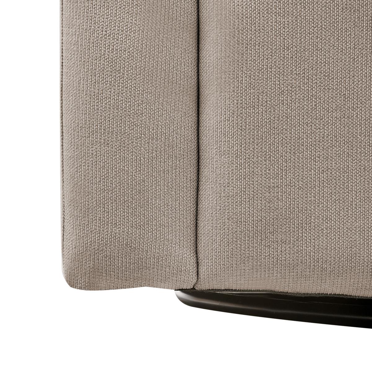 DREHSESSEL Stoff Taupe Magnor - Taupe, Textil (76/74/73cm) - Beliani