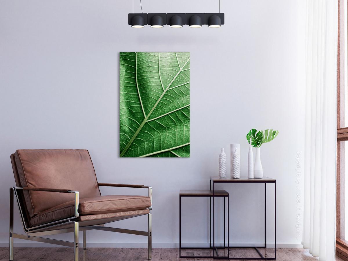 KUNSTDRUCK Grün 40/60 cm - Grün, Textil (40/60cm) - KUNSTLOFT