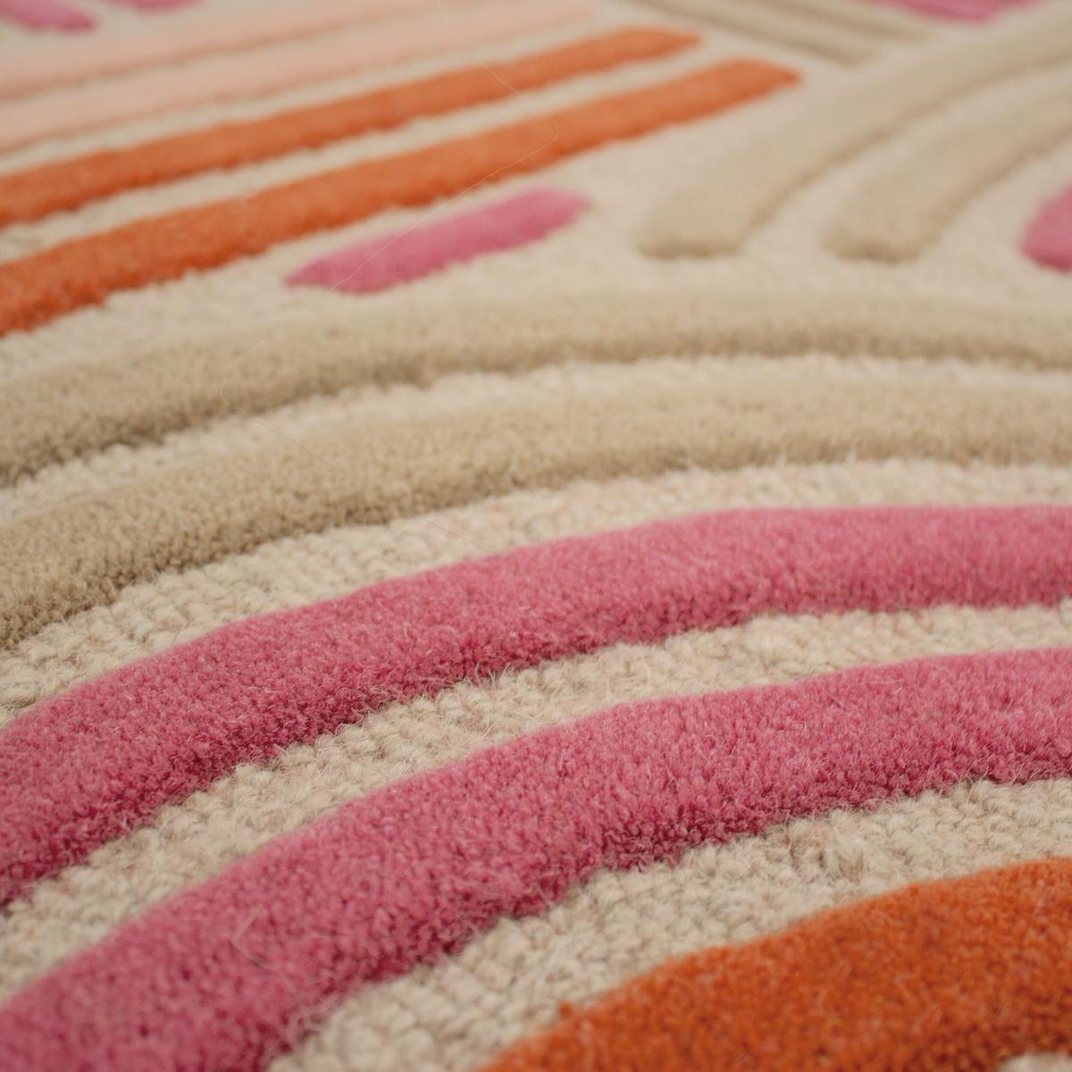 WOLLTEPPICH SOAR, abstrakt, Rosa, 80 x 300 cm - Rosa, Textil (300/80cm) - KADIMA DESIGN