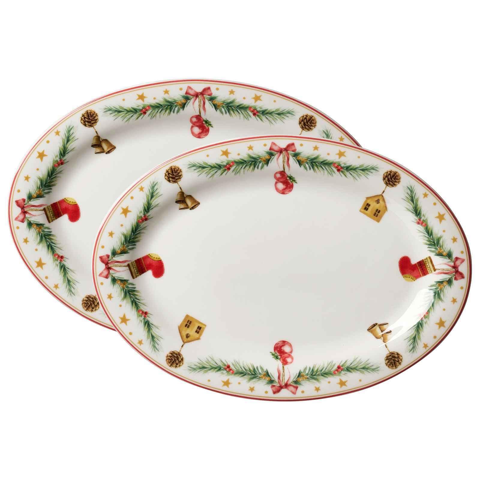 SERVIERPLATTEN Holly bunt 32 x 21 cm 2er Set - Multicolor, Keramik (21/3/32cm) - Ritzenhoff Breker