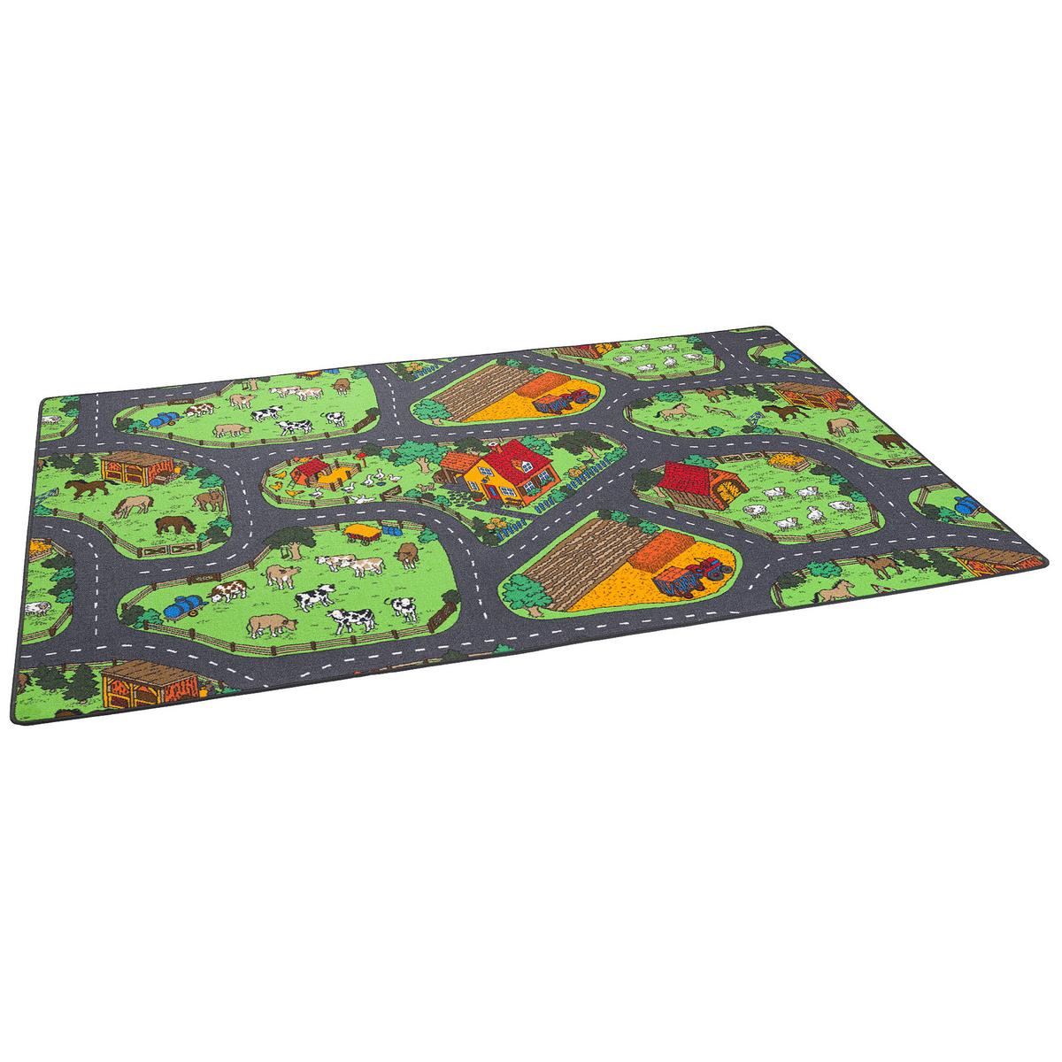 KINDER SPIEL TEPPICH BAUERNHOF - Multicolor, Textil (140/200cm) - Snapstyle