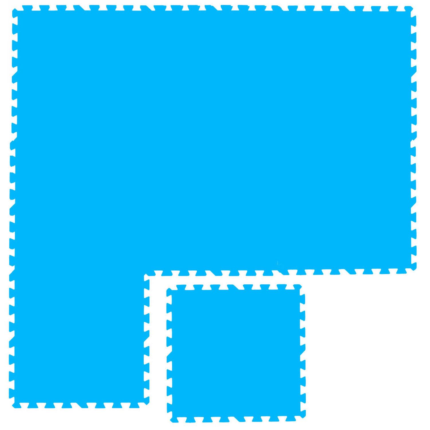 POOLMATTEN 1,9m² 8 EVA Matten 50 cm Blau - Blau, Kunststoff (50/50cm) - eyepower