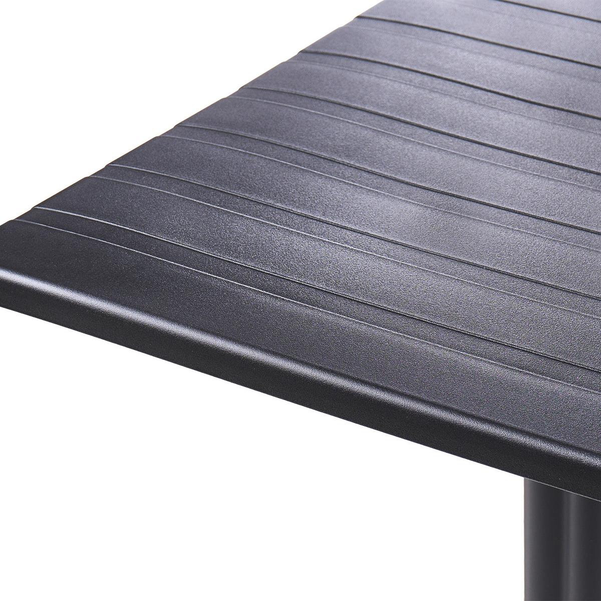 GARTEN-BARTISCH 60/60 cm Schwarz Lemnos - Schwarz, Kunststoff (60/60/111cm) - Beliani
