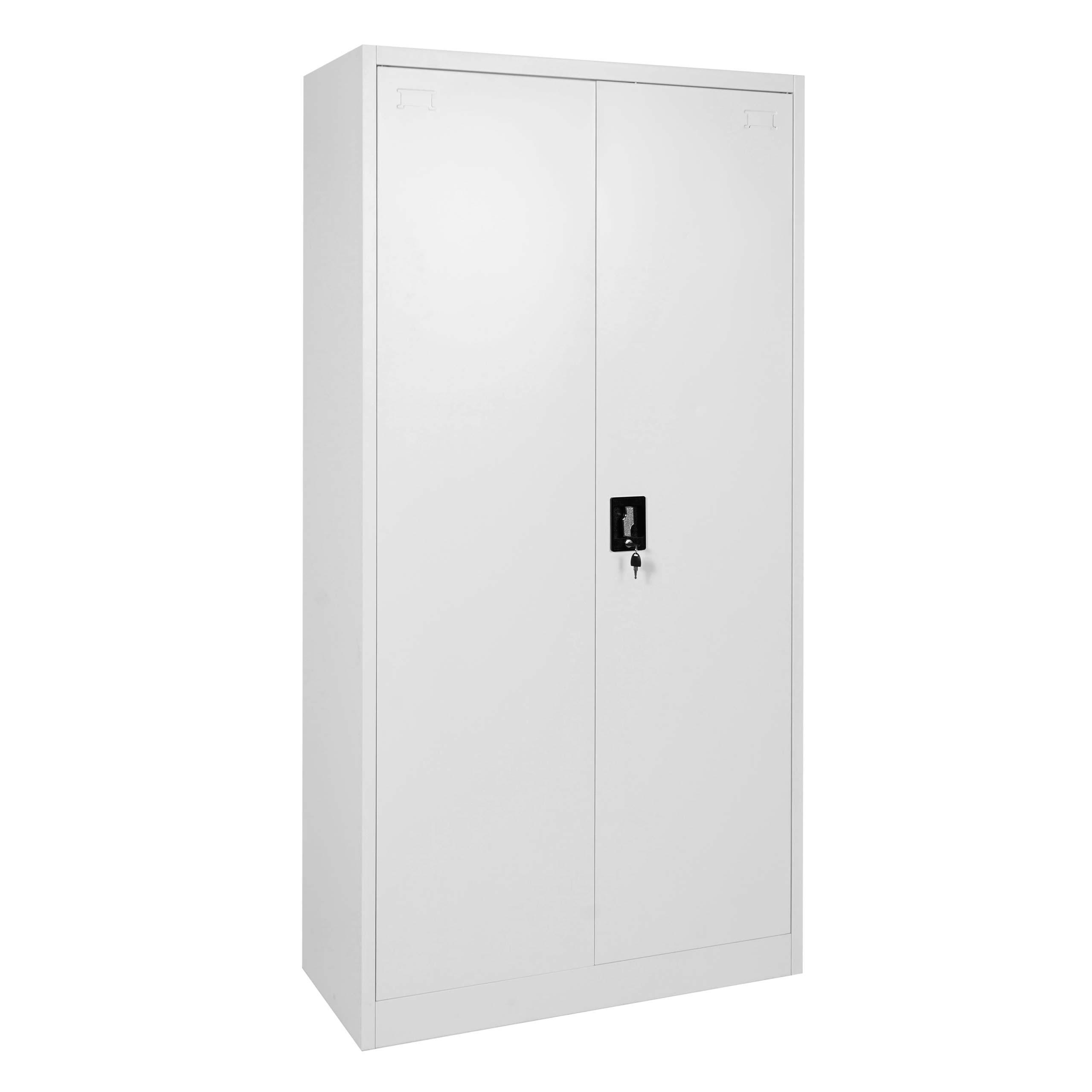 AKTENSCHRANK Hellgrau - Hellgrau, Metall (90/185/40cm) - MCW