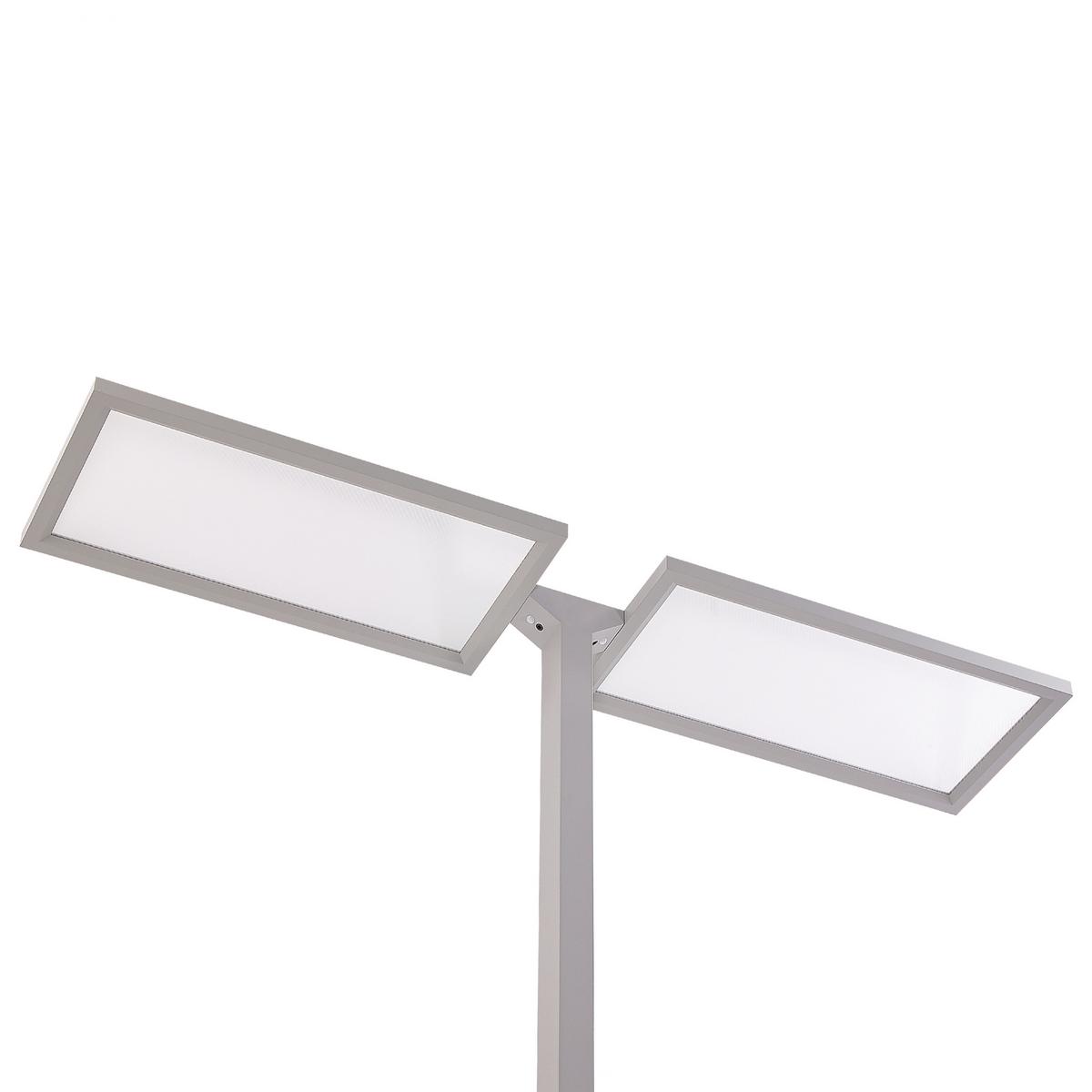 STEHLAMPE Sculptor 30/135/197 cm - Silberfarben, Metall (30/135/197cm) - Beliani