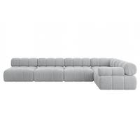 ECKSOFA modulares Sofa Mende-L3 - 380x190x70 cm Grau Cord - Grau, Holzwerkstoff/Textil (380/190cm) - ALTDECOR