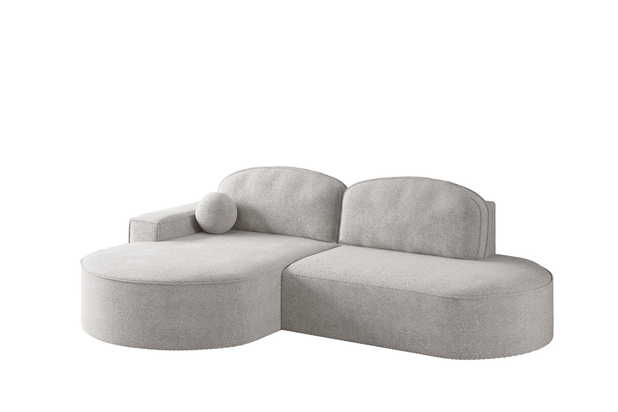 ECKSOFA Girona Mit Schlaffunktion - Hellgrau, Holzwerkstoff/Textil (278/179cm) - Fun Möbel