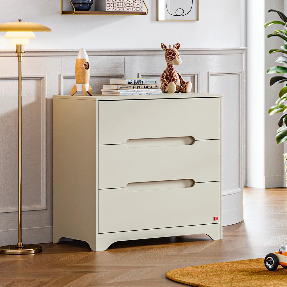 WICKELKOMMODE Ova Beige - Beige, Holzwerkstoff (88.5/89.5/52cm) - Petits-meubles