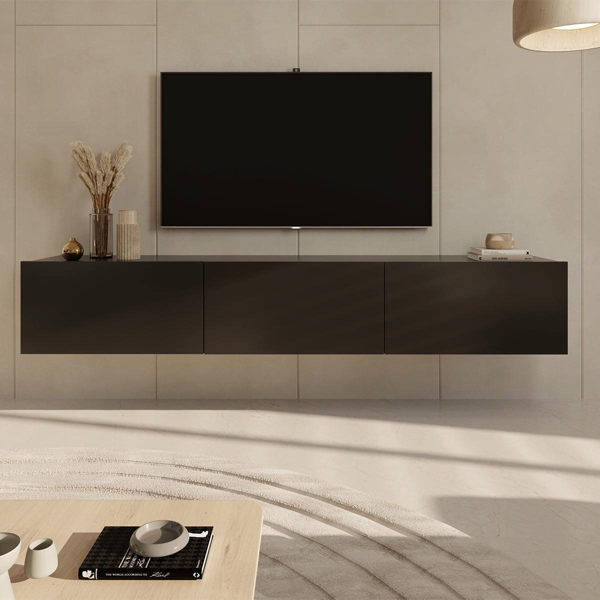 TV-MÖBEL Idao Schwarz - Schwarz, Holzwerkstoff (180/35/29cm) - Petits-meubles