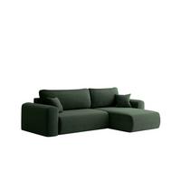 ECKSOFA Flora In Poso - Grün, Holzwerkstoff/Textil (272/145cm) - Fun Möbel