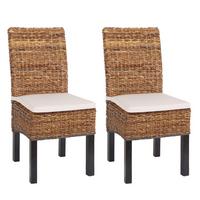 ESSZIMMERSTUHL Dunkelbraun 2er-Set - Dunkelbraun/Braun, Holz (46/96/41cm) - MCW
