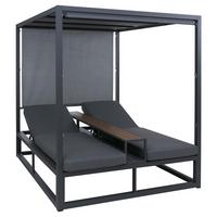 LOUNGE-GARTENLIEGE Grau - Grau, Textil (165/196/196cm) - MCW