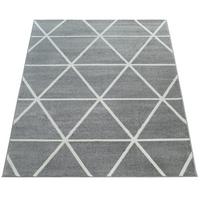 KURZFLORTEPPICH, geometrisch, aus Polypropylen, Grau, 60 x 100 cm - Grau, Textil (100/60cm) - KADIMA DESIGN