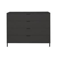 KOMMODE Erna 119x45x102 Anthrazit matt Lack - Anthrazit, Holzwerkstoff (119/102/45cm) - 58aufmkessel