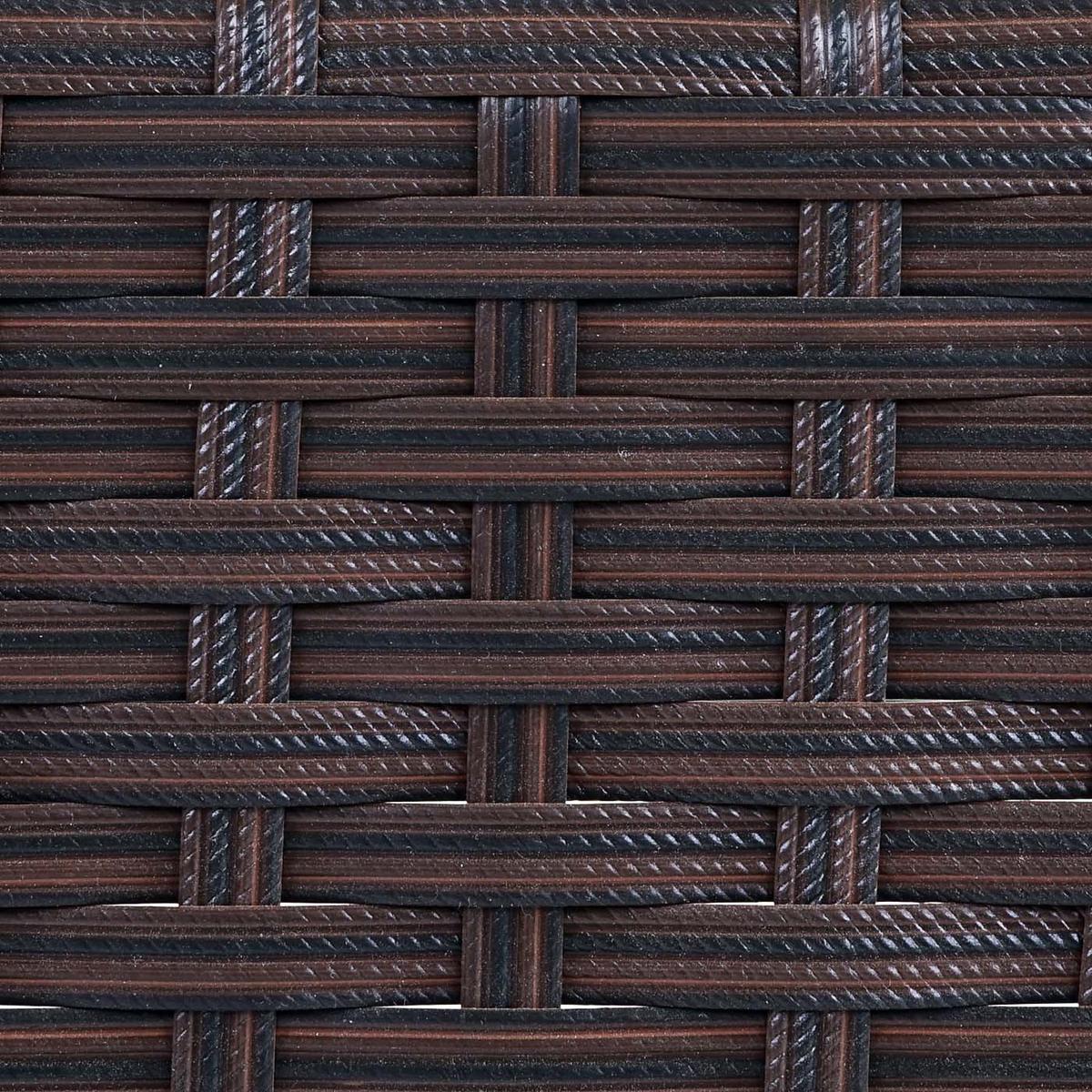 3-SITZER POLY-RATTAN GARTENBANK Braun, Grün - Braun/Grün, Kunststoff (154/82/60cm) - MCW