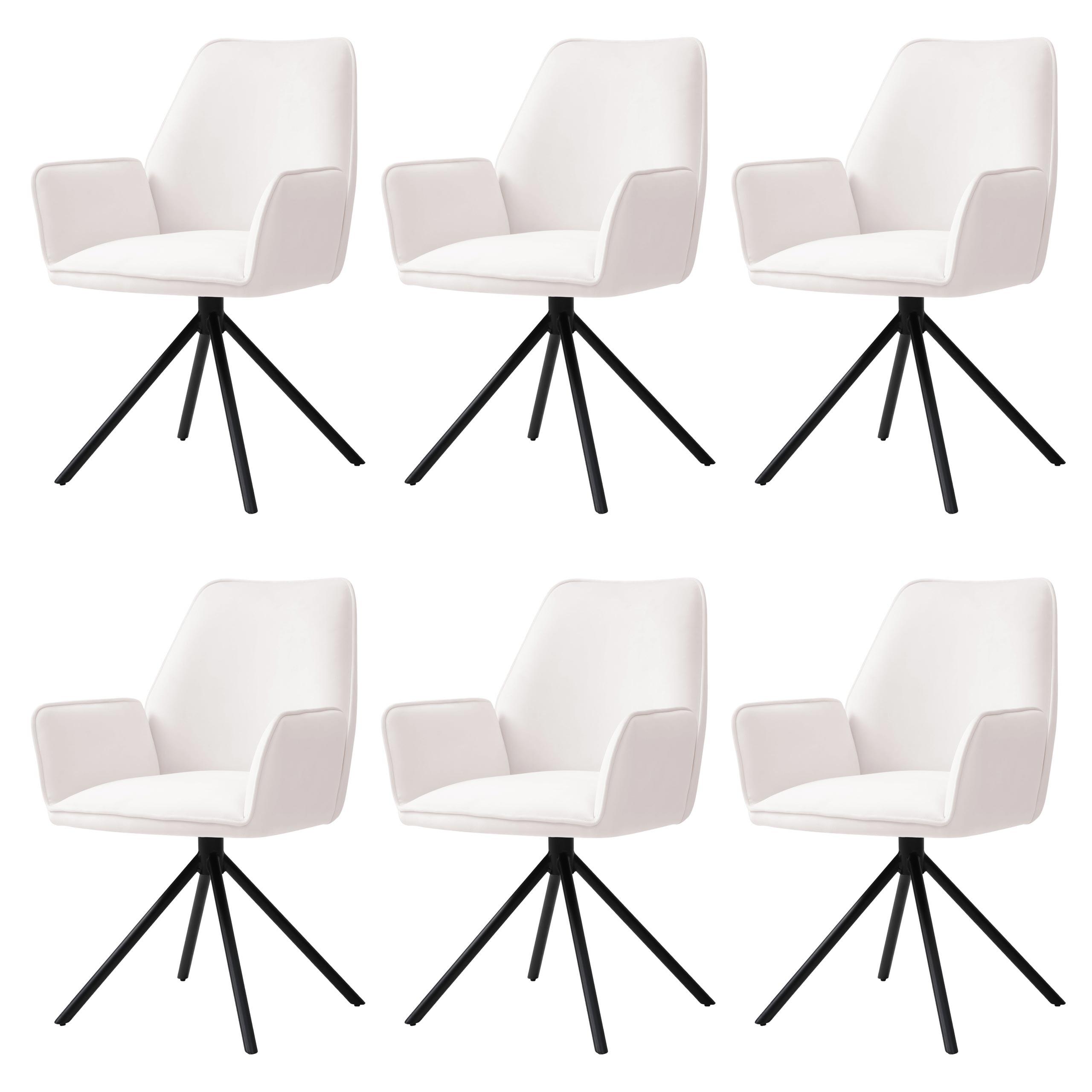 ESSZIMMERSTUHL Beige, Schwarz 6er-Set - Beige/Schwarz, Textil (60/86/60cm) - MCW