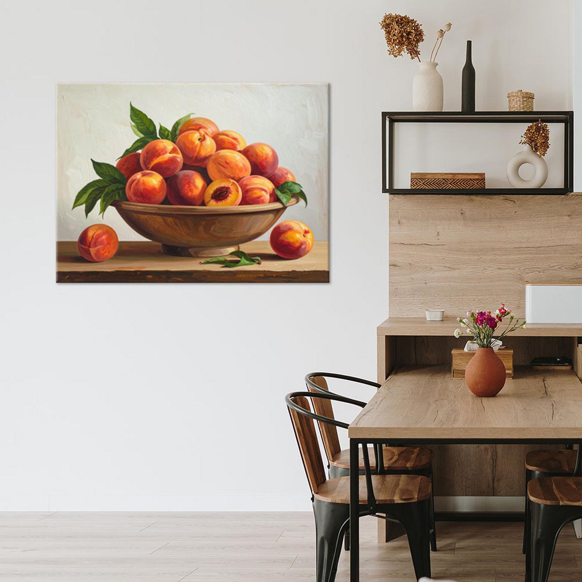 LEINWANDBILD Essen & Trinken 100x70cm - Orange, Textil (100/70cm) - Feeby