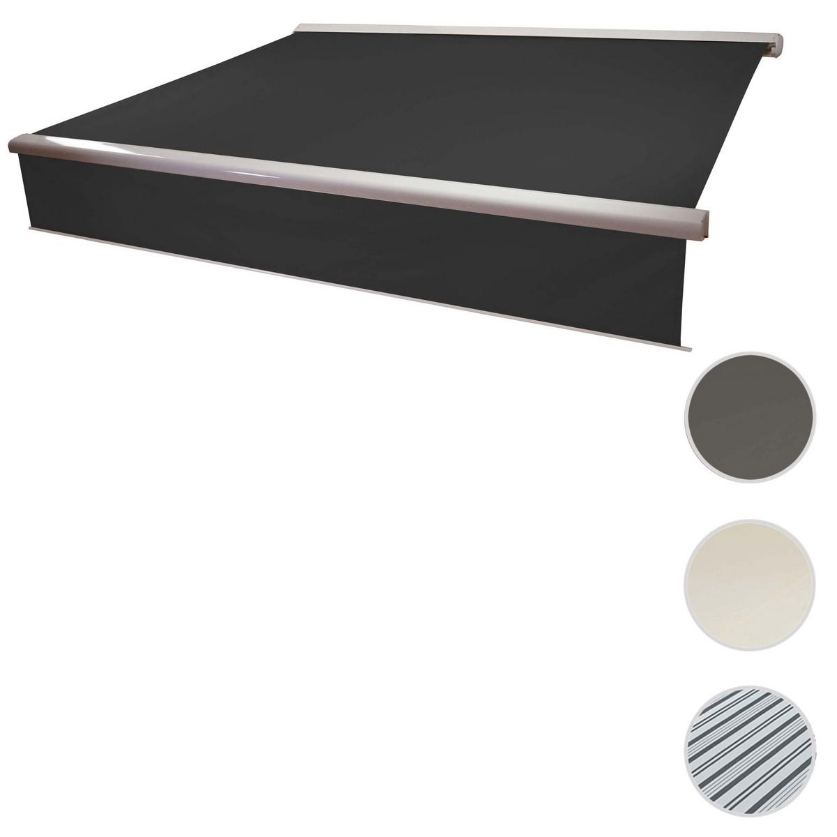 KASSETTEN-MARKISE VOLANT AUSFAHRBAR Anthrazit - Anthrazit, Textil (500/15/300cm) - MCW