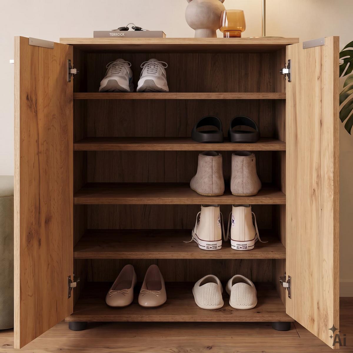 SCHUHSCHRANK LENNIS Wotan Eiche - Eiche Wotan, Holzwerkstoff (60/70/35cm) - CARO-Möbel