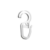 FALTENHAKEN / ÜBERKLIPSHAKEN MIT FALTENLEGEHAKEN Öse 10 mm, Glasklar, Packung 10 Stück - Transparent, Kunststoff (1.6/3.6/1cm) - INTERDECO
