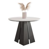 AUSZIEHTISCH FORTE 120/76 cm, Schwarz / Weiß - Schwarz/Weiß, Holzwerkstoff/Metall (120/120/76cm) - Idohome